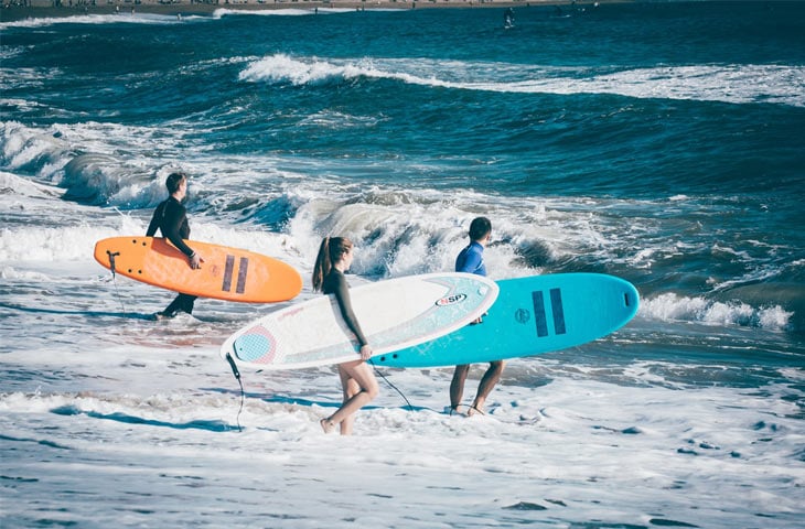 Surfing wellness activity