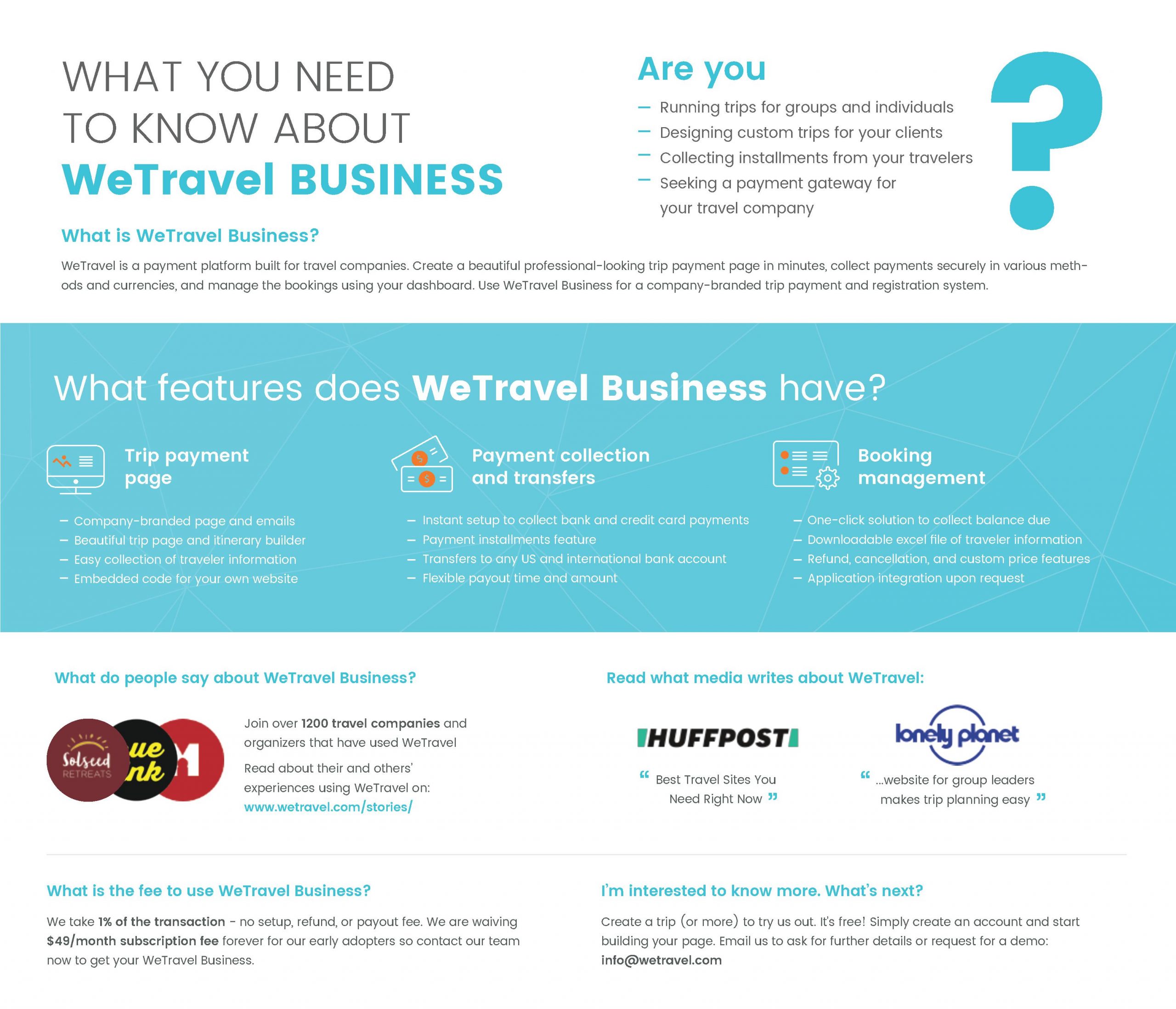 WeTravel Business Flyer