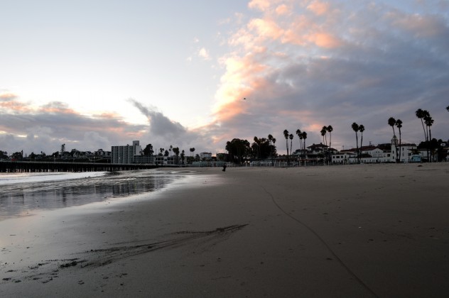 Santa Cruz beach offered a lovely sunset. (photo by Stephanie)