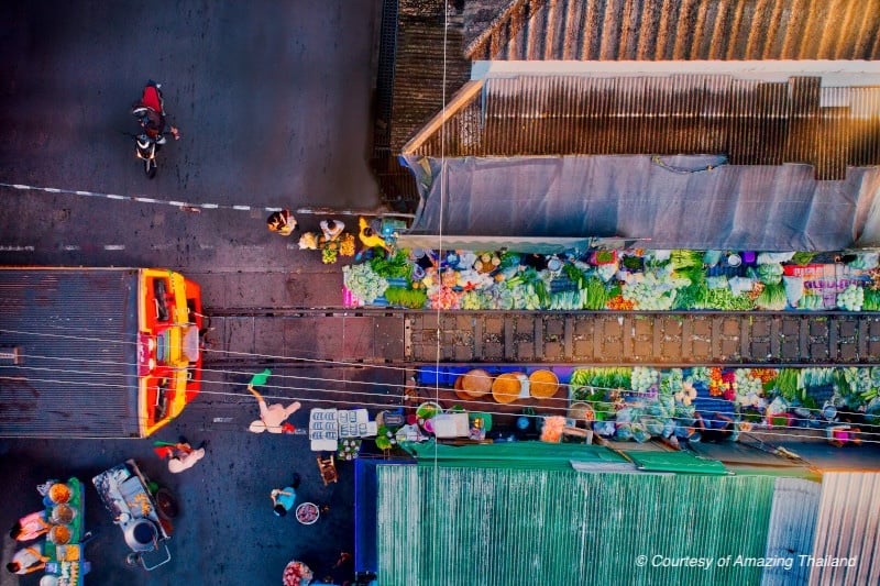 Samut Songkhram - Maeklong Railway Market (Talad Rom Hub)-1